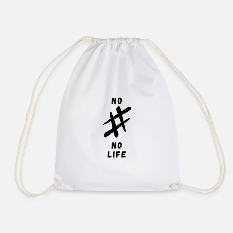 No#NoLife - Turnbeutel - Weiß