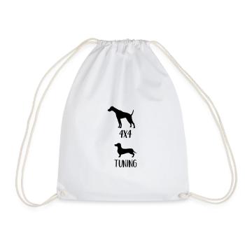 4x4 Dachshund - Drawstring Bag - white - Front