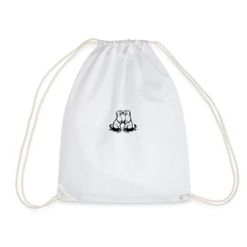 Deux loutres - Sac de sport léger - blanc - Devant