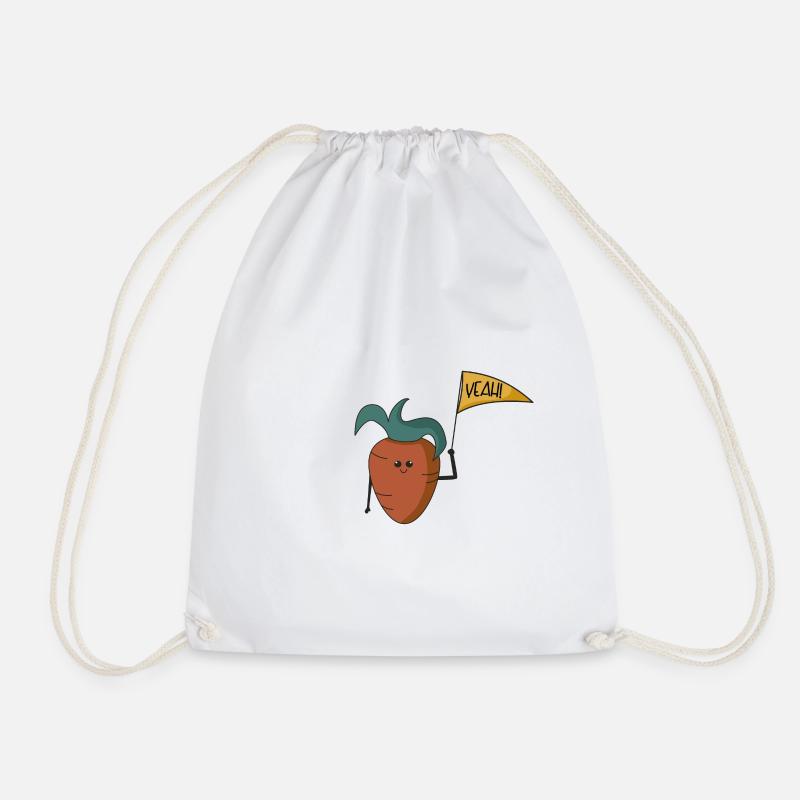 Sweet carrot - Drawstring Bag - white