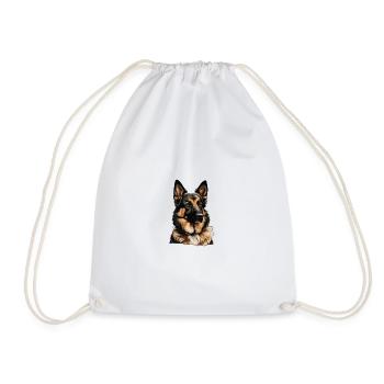 schäferhund - Turnbeutel - Weiß - Vorne