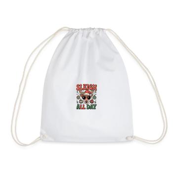 Sleigh All Day Reindeer - Drawstring Bag - white - Front