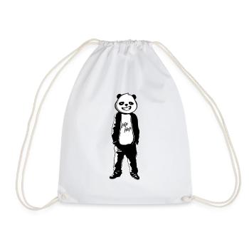 HipHop Battlerap-Panda Freestyle Rap Music - Drawstring Bag - white - Front