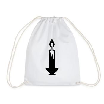 Bougie bougeoir - Sac de sport léger - blanc - Devant