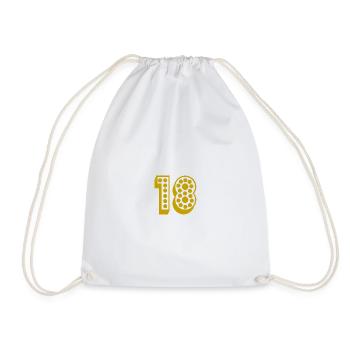HAPPY BIRTHDAY. HAPPY BIRTHDAY. ANNIVERSARY. - Drawstring Bag - white - Front