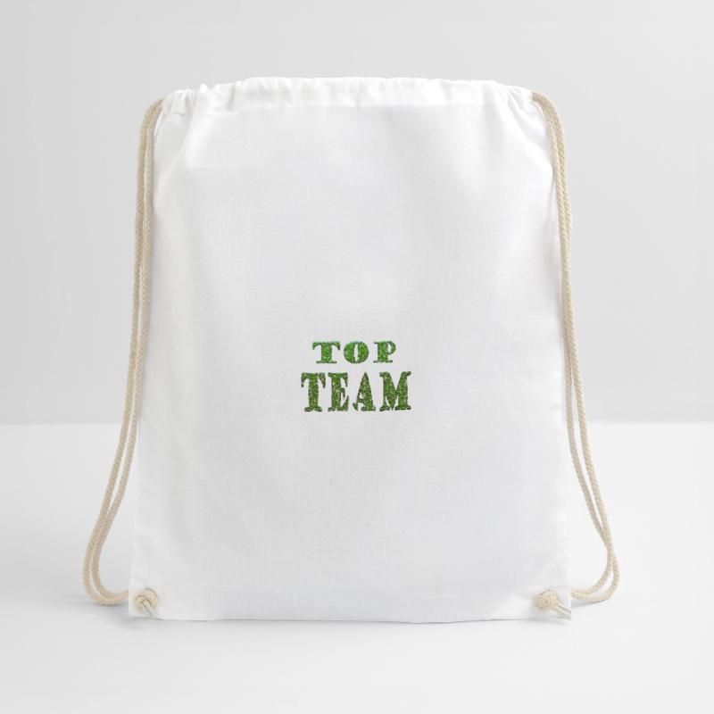 Top Team Green Pattern Texture Drawstring Bag