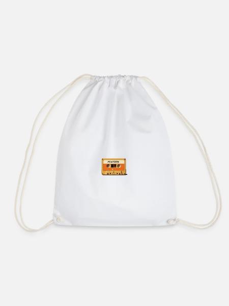 Mixtape Retro Cassette - Drawstring Bag - white