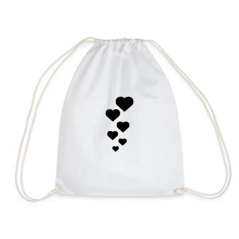 Coeur Cœurs Bonheur Amitié Cadeau familial - Sac de sport léger - blanc - Devant
