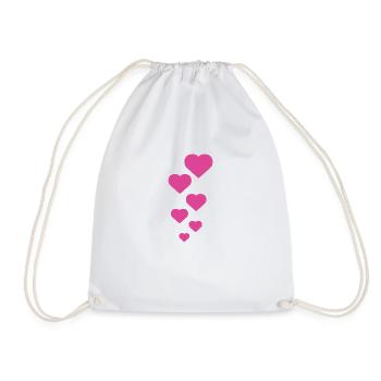 Coeur Cœurs Bonheur Amitié Cadeau familial - Sac de sport léger - blanc - Devant