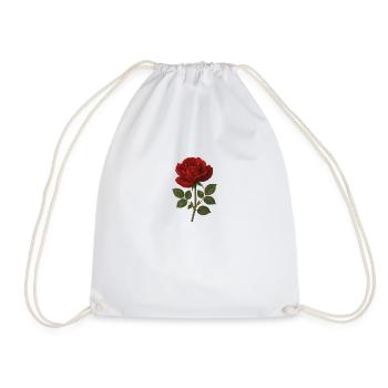 Rose - Turnbeutel - Weiß - Vorne