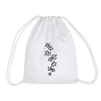 Green ivy - Drawstring Bag - white - Front