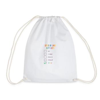 Only love, no hate. - Drawstring Bag - white - Front