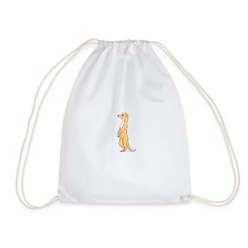 meerkat - Drawstring Bag - white - Front