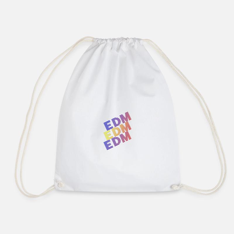 EDM EDM EDM - Drawstring Bag - white