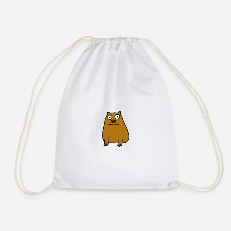 Ugly Capybara - Turnbeutel - Weiß