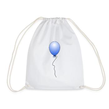 Ballon - Blau - Turnbeutel - Weiß - Vorne