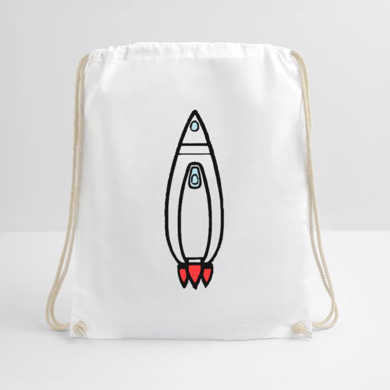 Spacecraft Rocket Space Space Flight Vector Drawstring Bag