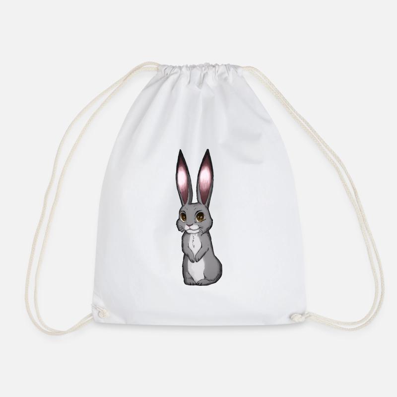Cartoon Hase - Turnbeutel - Weiß
