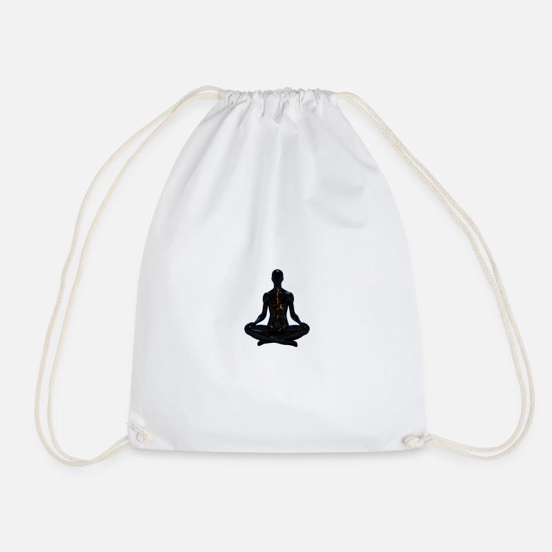 Meditation Design - Drawstring Bag - white