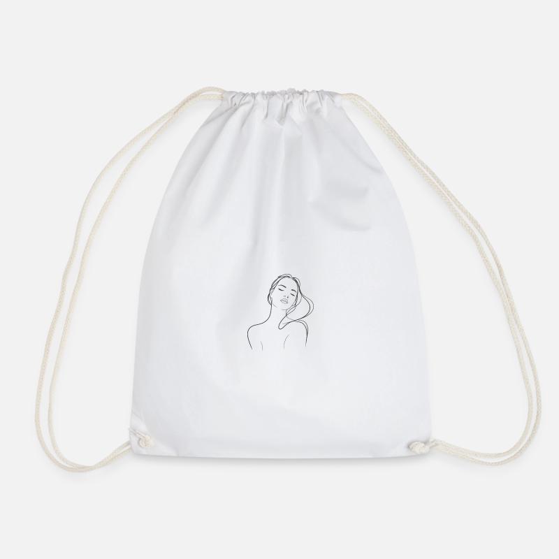 TimelessBeautySketch - Drawstring Bag - white