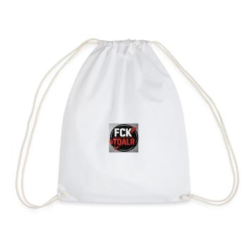 Graffiti Typo Contrast - Drawstring Bag - white - Front