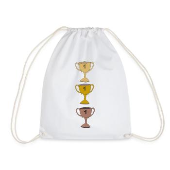 Illustration élégante de la coupe du vainqueur - Sac de sport léger - blanc - Devant