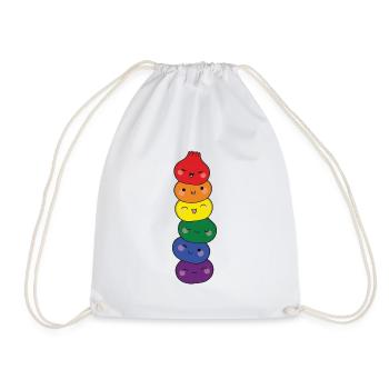 Dumpling Turm Regenbogen LGTBQ Pride Dim Sum - Turnbeutel - Weiß - Vorne