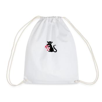 pi-rat / Pi-Ratte (e, 2c) - Drawstring Bag - white - Front