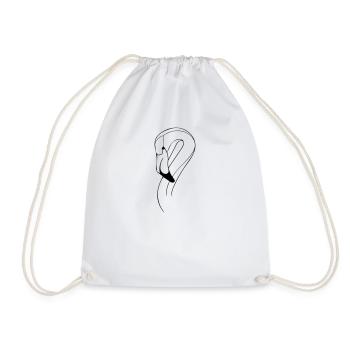 flamingo - Drawstring Bag - white - Front