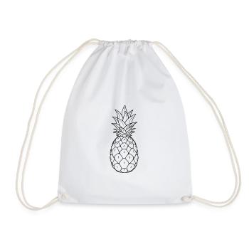 Minimalistic Pineapple - Drawstring Bag - white - Front