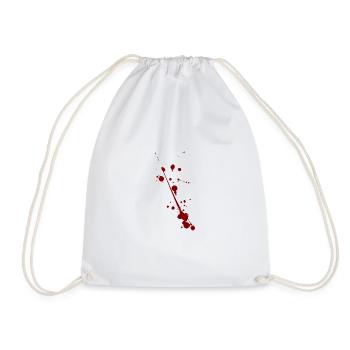Blut Spritzer Splatter Halloween - Turnbeutel - Weiß - Vorne
