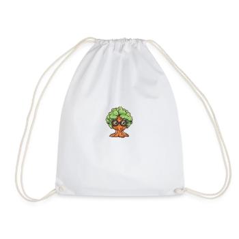 Tree with glasses - Drawstring Bag - white - Front