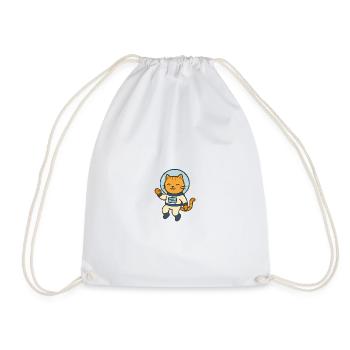 Astrocat - Drawstring Bag - white - Front