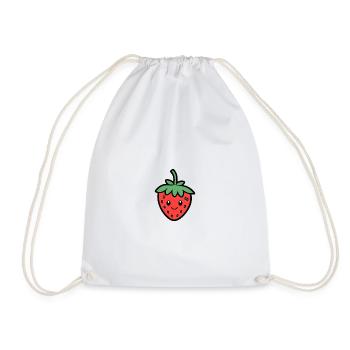 Design du sourire fraise Kawaii - Sac de sport léger - blanc - Devant