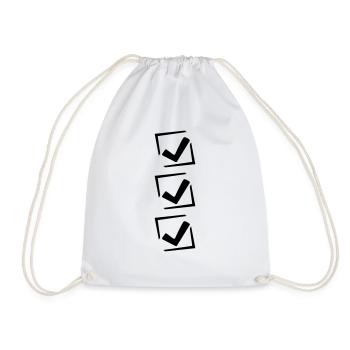 3 Haken Design - Drawstring Bag - white - Front