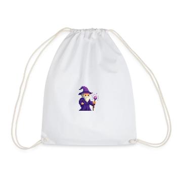 Pixel wizard dans le scintillement violet - Sac de sport léger - blanc - Devant