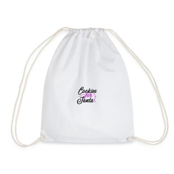 Cookies for santa - Drawstring Bag - white - Front