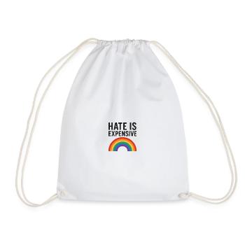 Hate Is Expensive Rainbow - Turnbeutel - Weiß - Vorne