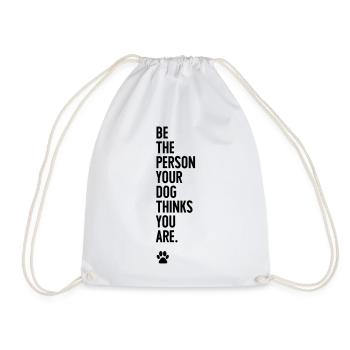 personne chien - Sac de sport léger - blanc - Devant