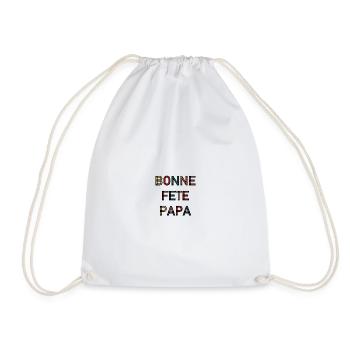 FÊTE DES PÈRES. BONNE FÊTE PAPA. PAPA. BONNE FÊTE - Sac de sport léger - blanc - Devant