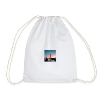 Urban glow on the river - Drawstring Bag - white - Front