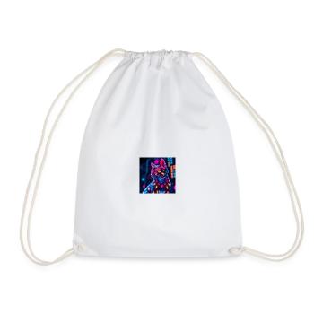 Cat - Drawstring Bag - white - Front