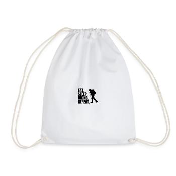 Hiking Mountain Mountains Mountaineering Hiking Mountains - Drawstring Bag - white - Front