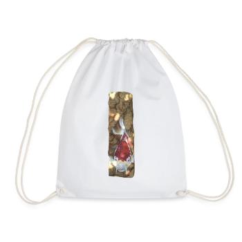 Koi Fish on Rustic Marble - Drawstring Bag - white - Front