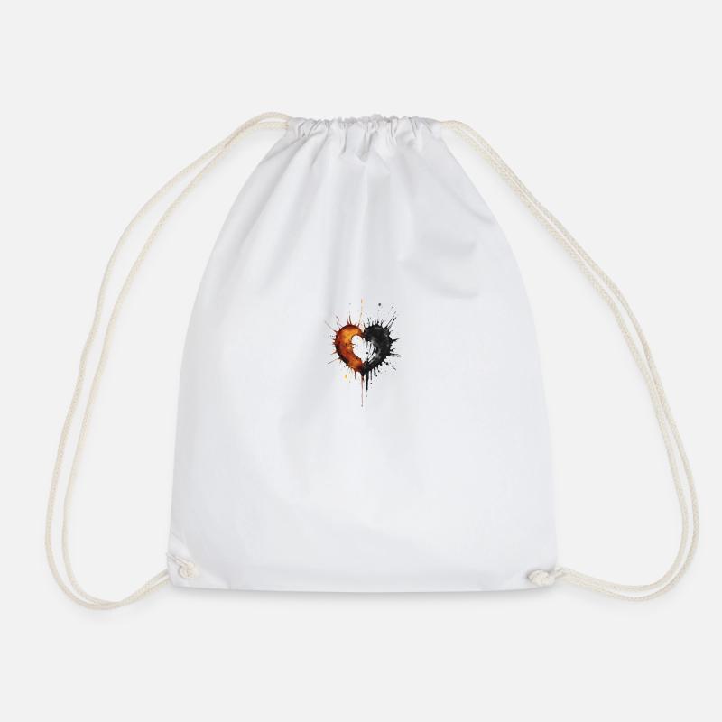 Splash inc. Heart 4 - Drawstring Bag - white