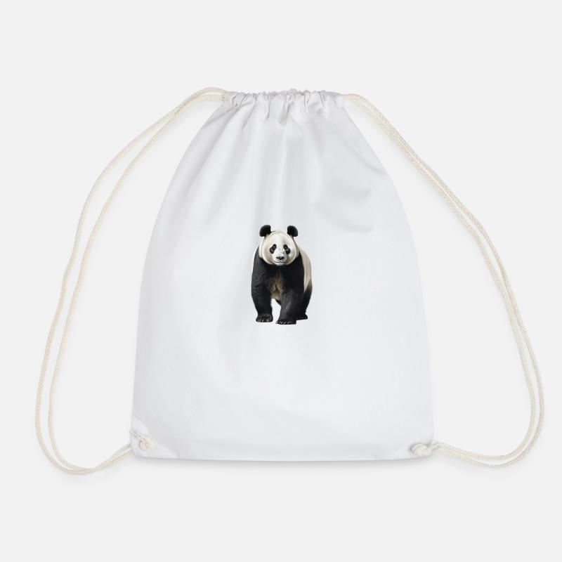 The giant panda - Drawstring Bag - white