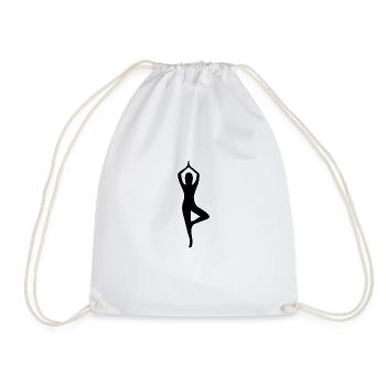 yoga - Drawstring Bag - white - Front