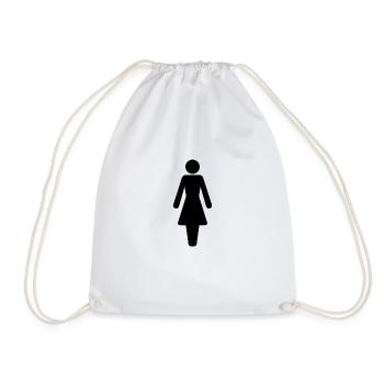 Frau Symbol - Turnbeutel - Weiß - Vorne