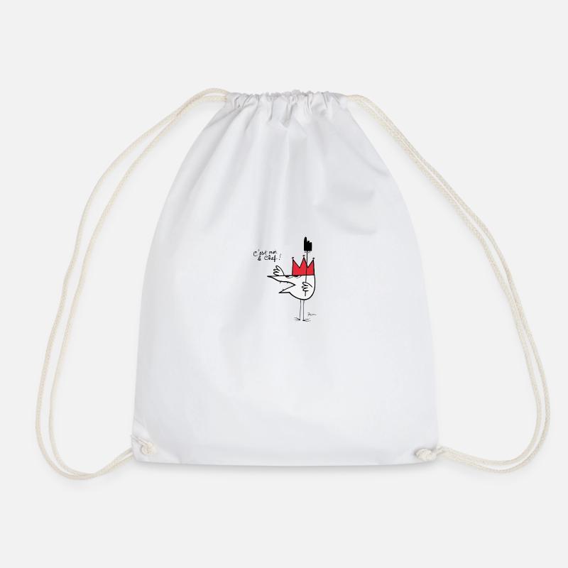 Chief Shadok - Drawstring Bag - white