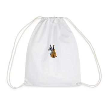Hare double bass - Drawstring Bag - white - Front